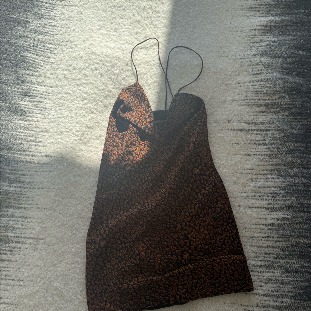 Leopard Print Slip Dress
